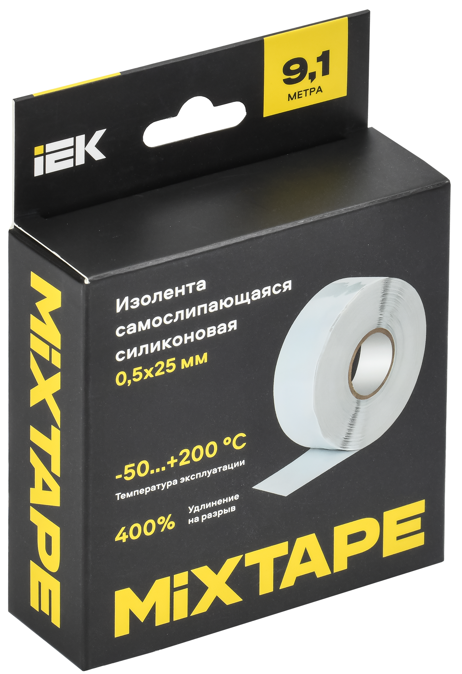MIXTAPE PRO Изолента самослипающаяся силиконовая резиновая 0,5х25мм 9,1м 70 IEK - Фото 2