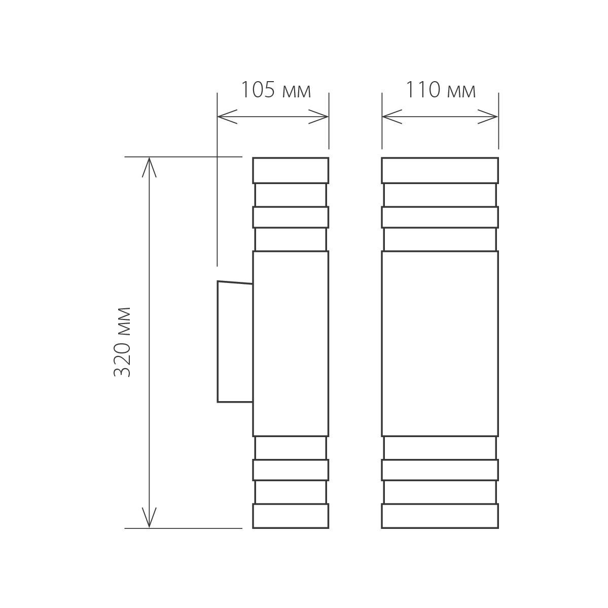 Светильник уличный настенный 1449 TECHNO черный Elektrostandard - Фото 5