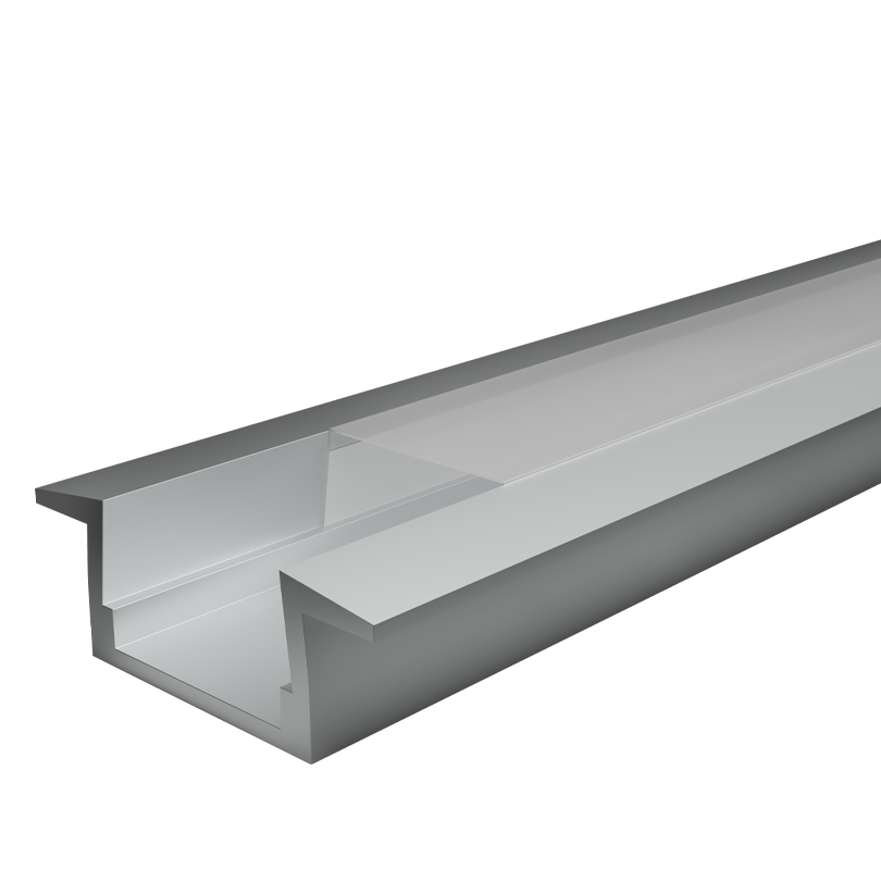 Профиль алюминиевый встраиваемый WOLTA WAP-I-30/6/2000-A серый, 6х30.4х2000 мм готовый комплект WAP-I-30/6/2000-A