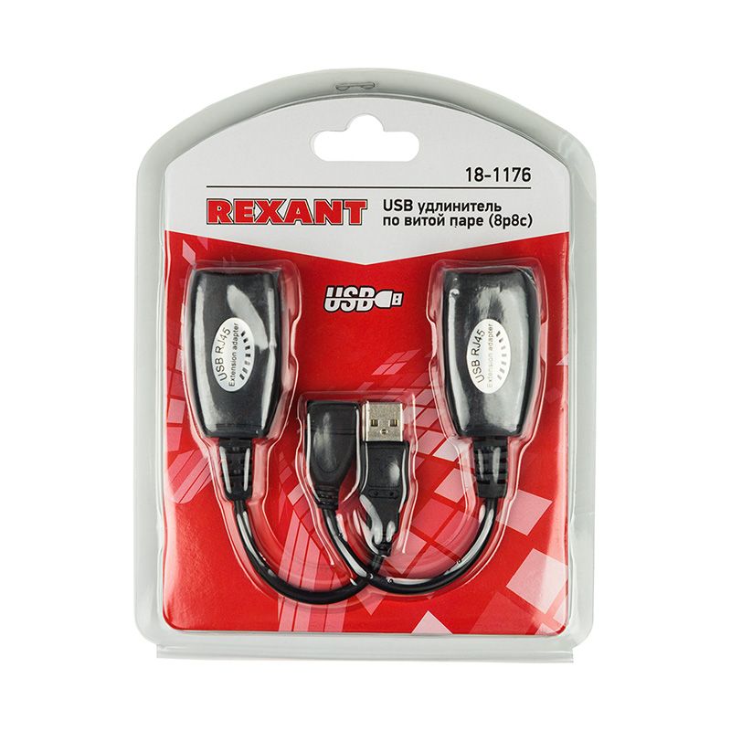USB удлинитель по витой паре (8p8c) REXANT - Фото 2
