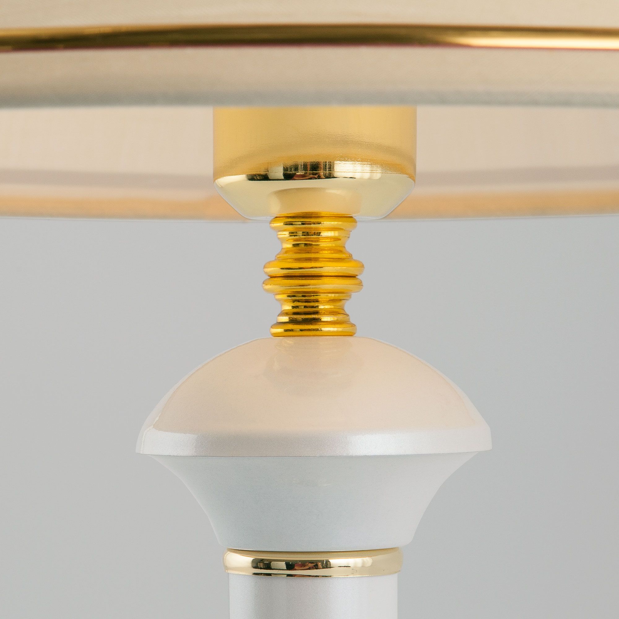 Настольная лампа с абажуром 60019/1 глянцевый белый Eurosvet - Фото 7