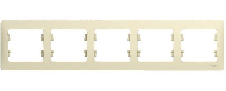 Рамка 5-м Glossa горизонт. беж. SE GSL000205