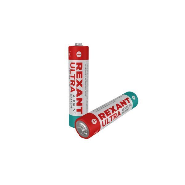 Батарейка алкалиновая ультра AAA/LR03, 1,5В, 2 шт, блистер REXANT - Фото 3
