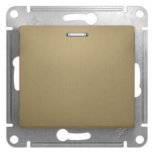 Выключатель 1-кл. СП Glossa 10А IP20 (сх. 1а) 10AX с подсветкой механизм титан SE GSL000413 1063778