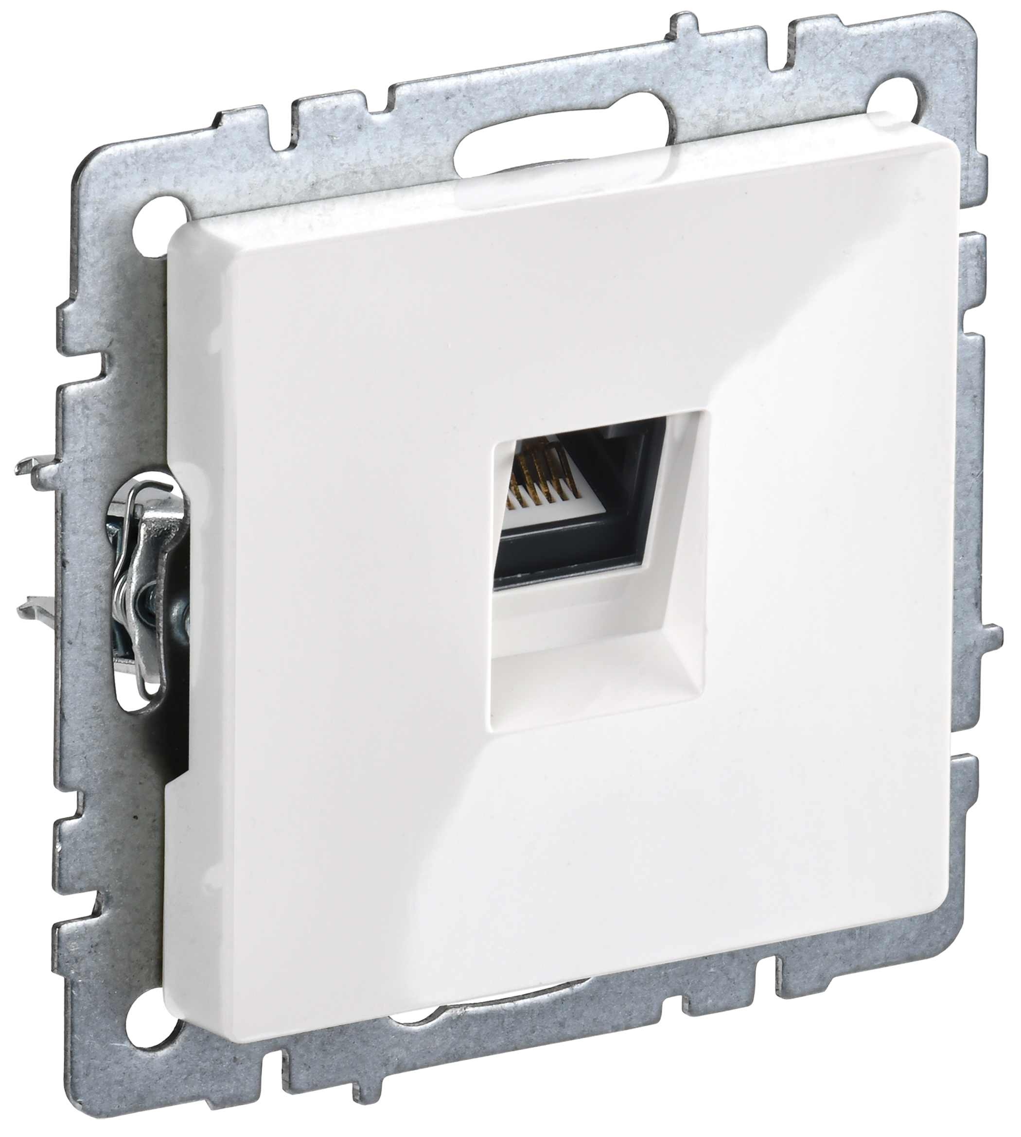 BRITE Розетка компьютерная RJ45 кат.5E РК10-БрБ белый IEK BR-K10-1-K01