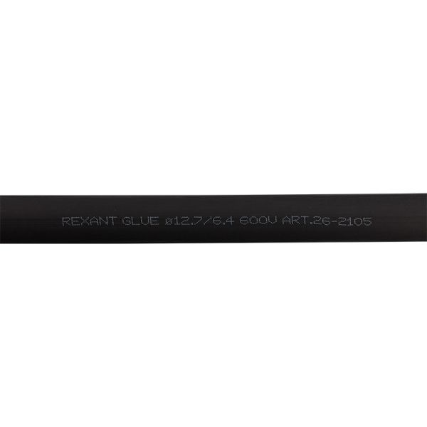 Трубка термоусаживаемая СТТК (2:1) двустенная клеевая 12,7/6,35мм, черная, упаковка 10 шт. по 1м REXANT