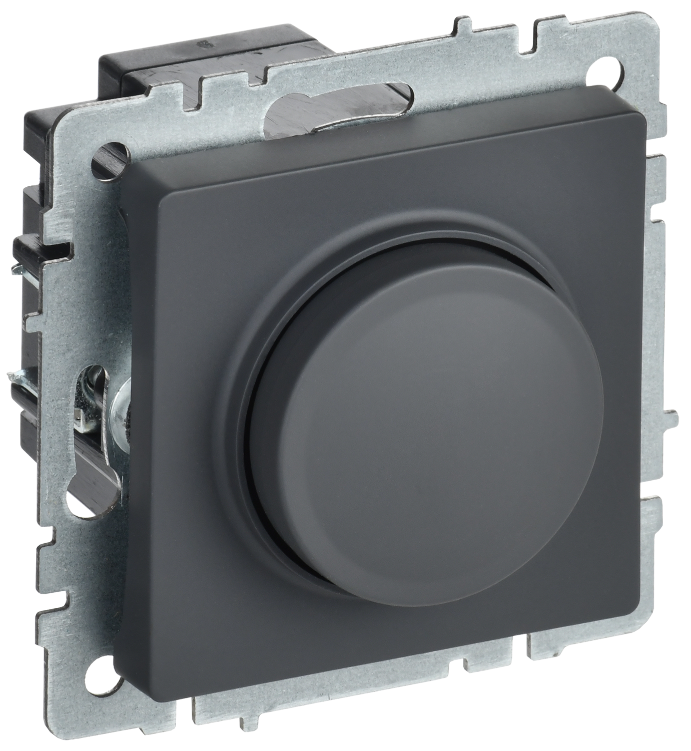 BRITE Светорегулятор поворотно-нажимной 600Вт СС10-1-0-БрГ графит IEK BR-D20-0600-K53