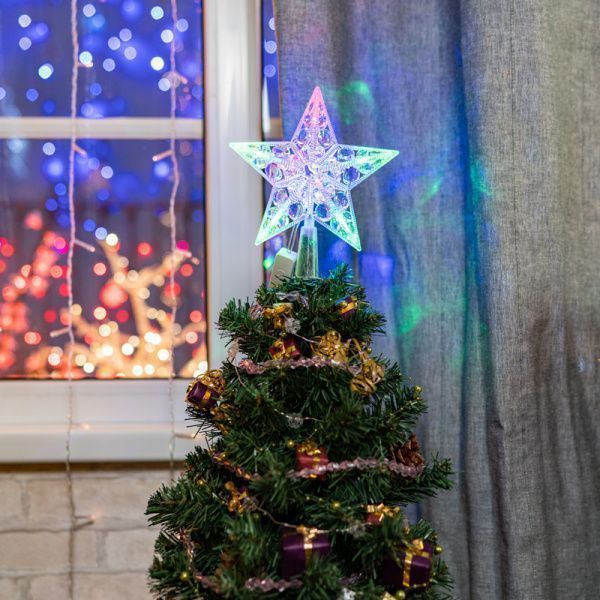 Фигура светодиодная Звезда на елку цвет: RGB, 10 LED, 17 см - Фото 2