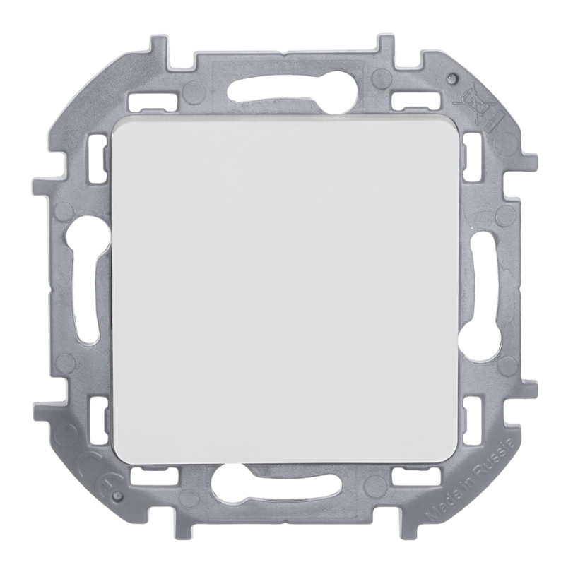 INSPIRIA Переключатель 1-клавишный схема 6 10АХ безвинтовые зажимы белый 673650