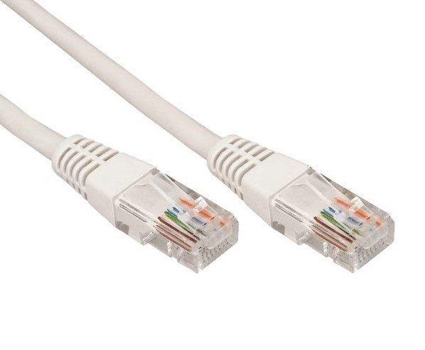 Шнур коммутационный, патч-корд, CAT 5e U/UTP, RJ45–RJ45, PVC, серый, 3м DEKRON DEK1305-0005