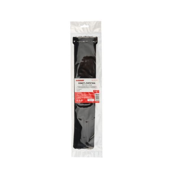 Хомут–липучка многоразовый 320х14мм, черный (12 шт/уп) REXANT - Фото 4
