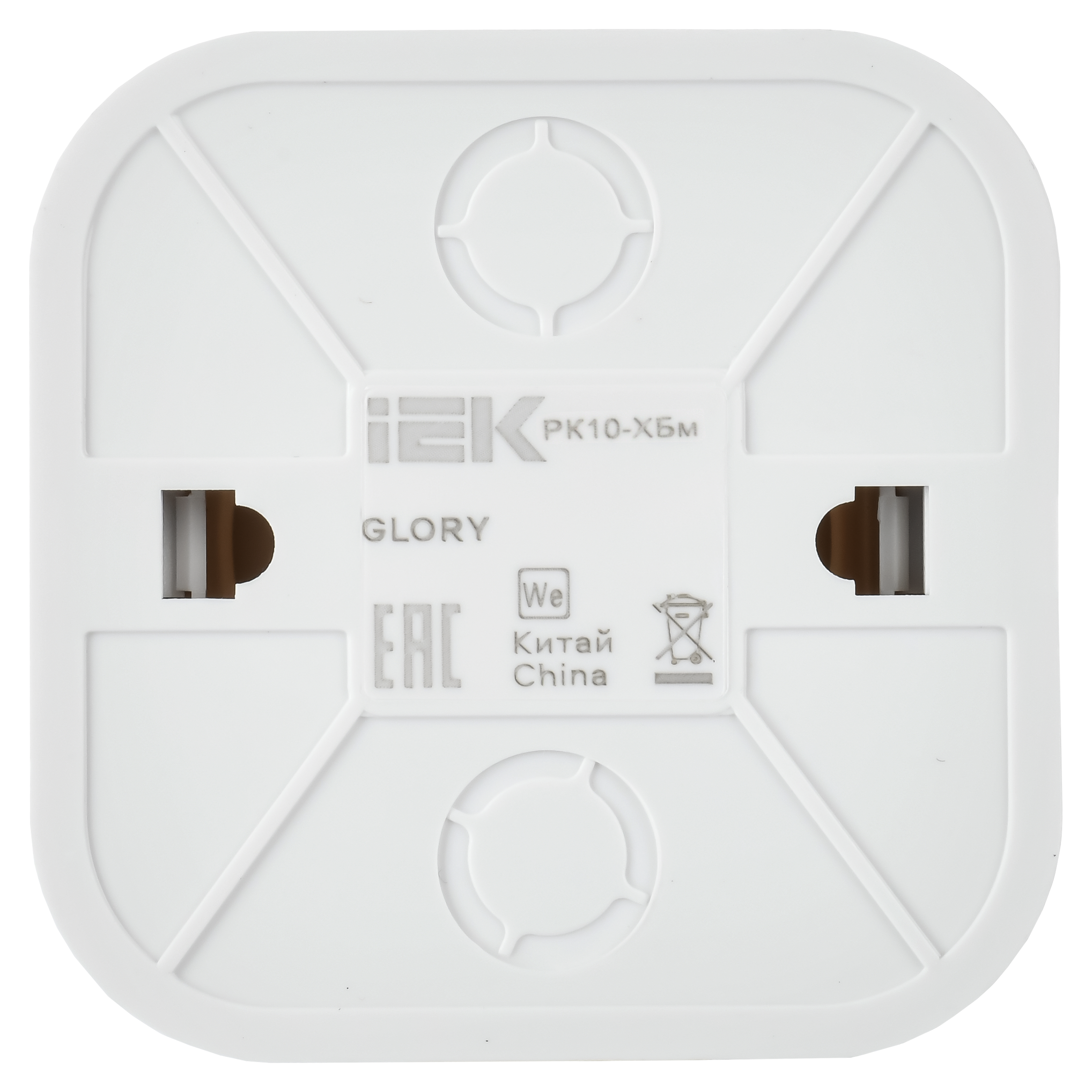 GLORY Розетка для открытой установки компьютерная RJ45 кат.5E РК10-ХБм белый матовый IEK - Фото 3