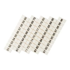 Маркеры для UT/ST/Push-in 2,5 с нумерацией 50-100 (100 шт.) EKF zb-st-2.5-50-100