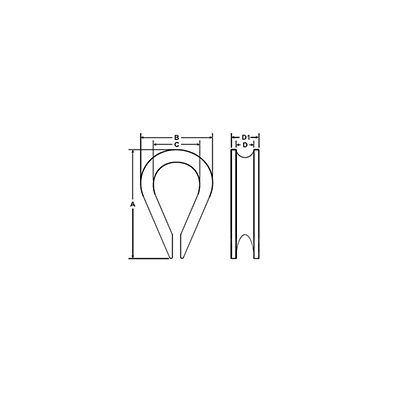 Коуш DIN 6899, d=5 REXANT - Фото 2