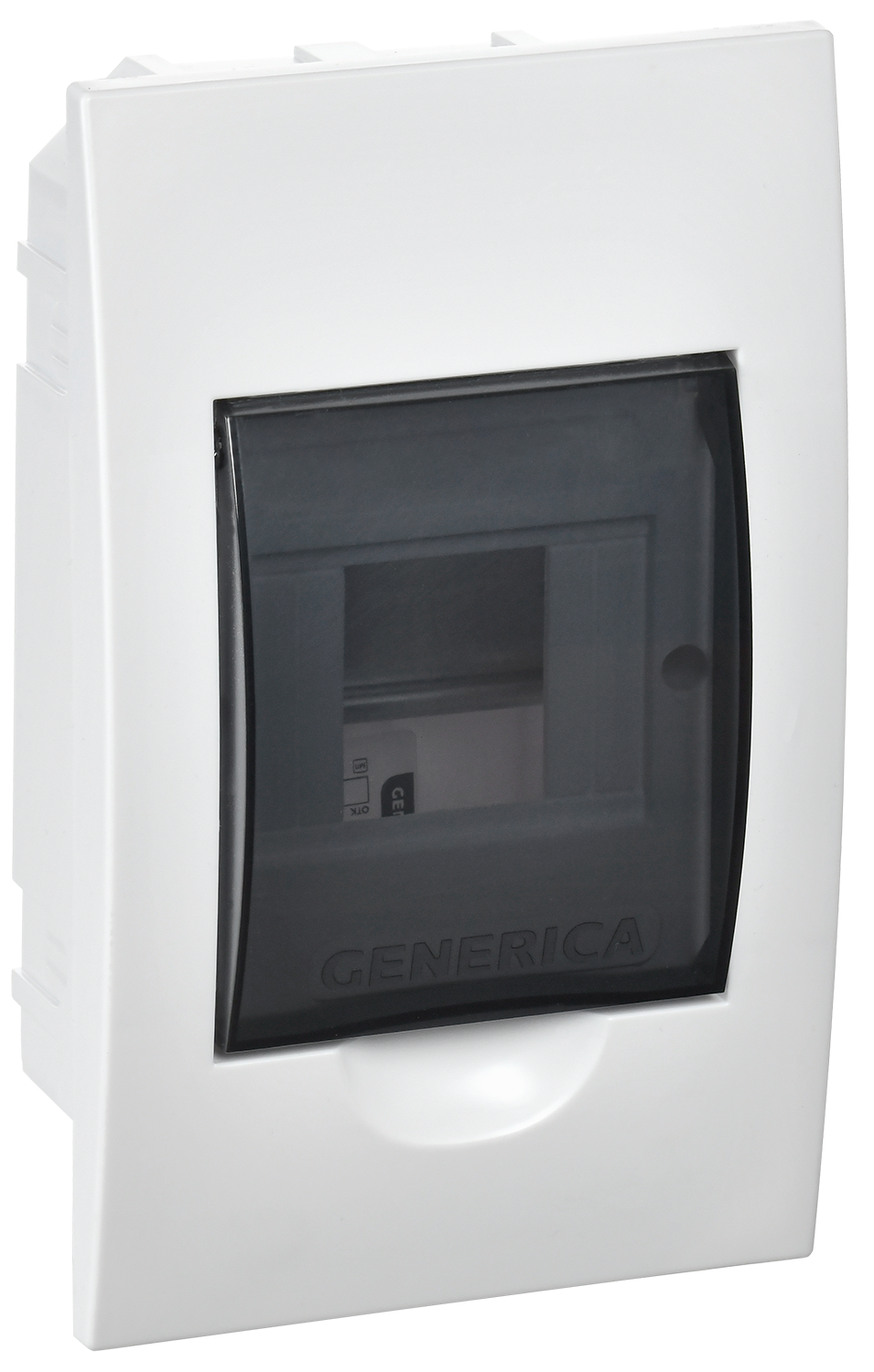 Корпус пластиковый ЩРВ-П-4 черная прозрачная дверь IP41 GENERICA MKP12-V-04-41-G