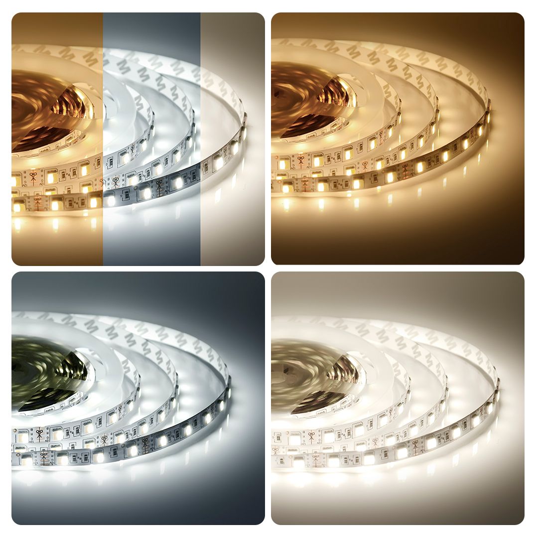 Лента светодиодная СТ smd5050 60д/м 12В 3000К+6500К IP20 5м Apeyron - Фото 8
