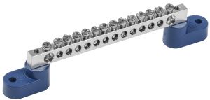 Шина N "ноль" на двух угловых изоляторах с никелевым покрытием ШНИ-6х9-14-У2-С IEK YNN10-14-C2-K07-N