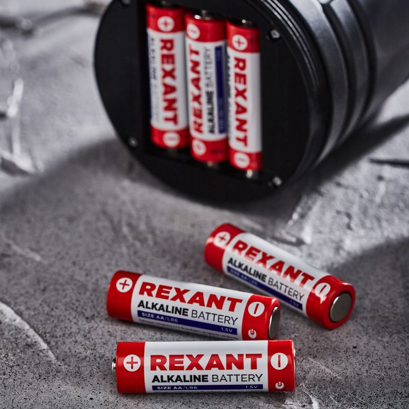 Батарейка алкалиновая AA/LR6, 1,5В, 12 шт, блистер REXANT - Фото 2
