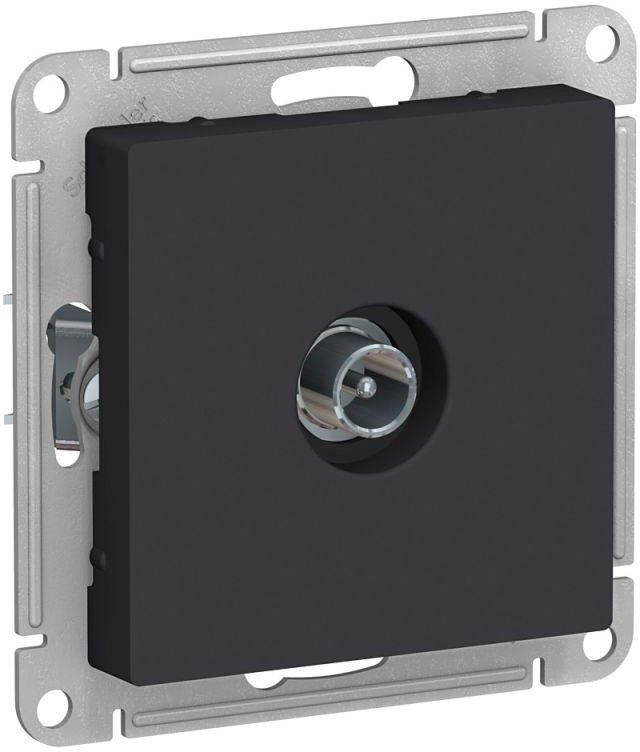 Розетка телевизионная оконечная TV AtlasDesign 1дБ механизм карбон SE ATN001091