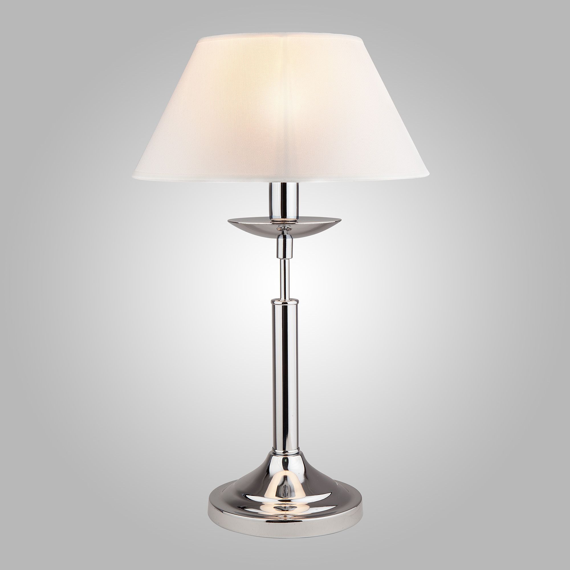 Настольная лампа с абажуром 01010/1 хром Eurosvet - Фото 4