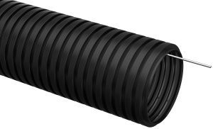 Труба гофрированная ПНД d=25мм с зондом черная (50м) IEK CTG20-25-K02-050-1