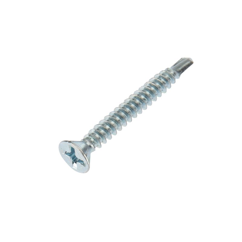 Саморез оконный сверло 3,9х32мм, белый цинк, короб (500 шт/уп) KRANZ KR-01-3722-0012