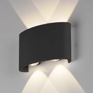 Светильник светодиодный уличный настенный TWINKY DOUBLE черный 1555 TECHNO LED  черный Elektrostanda a049672