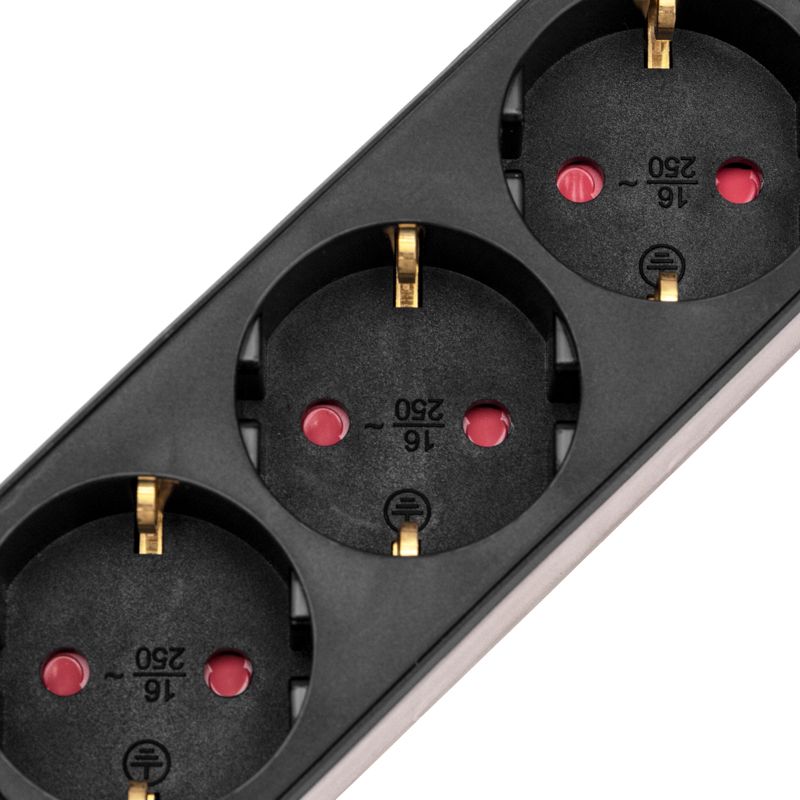 Удлинитель STANDARD 5 гнезд, 3м, 3х1,0мм², с/з, с выключателем, 2 USB, черный REXANT - Фото 5
