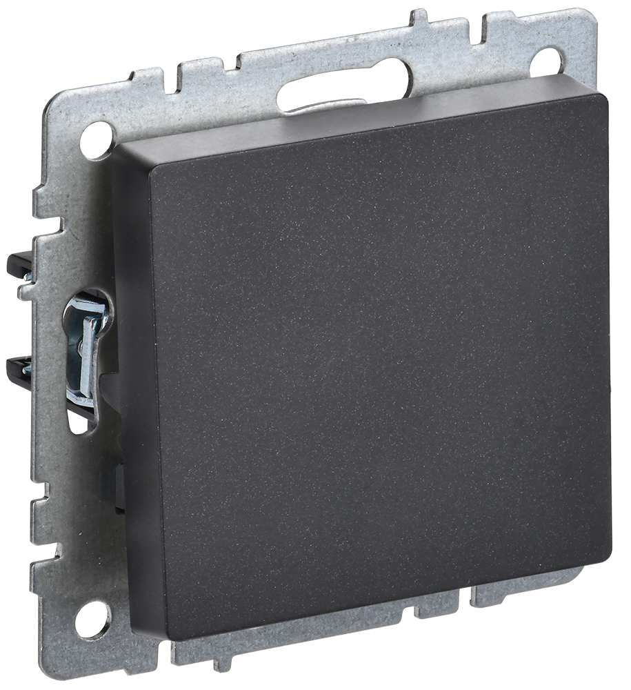 BRITE Выключатель 1-клавишный самовозвратный 10А ВС10-1-4-БрЧ черный IEK BR-V14-0-10-K02