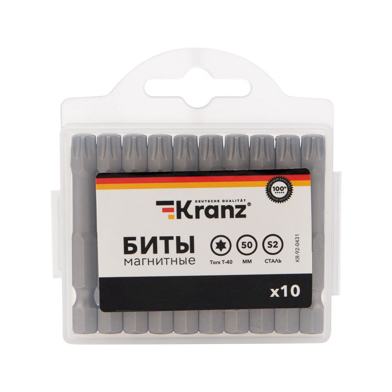Бита Torx T-40х50 мм для шуруповерта (упак. 10 шт.) Kranz - Фото 3