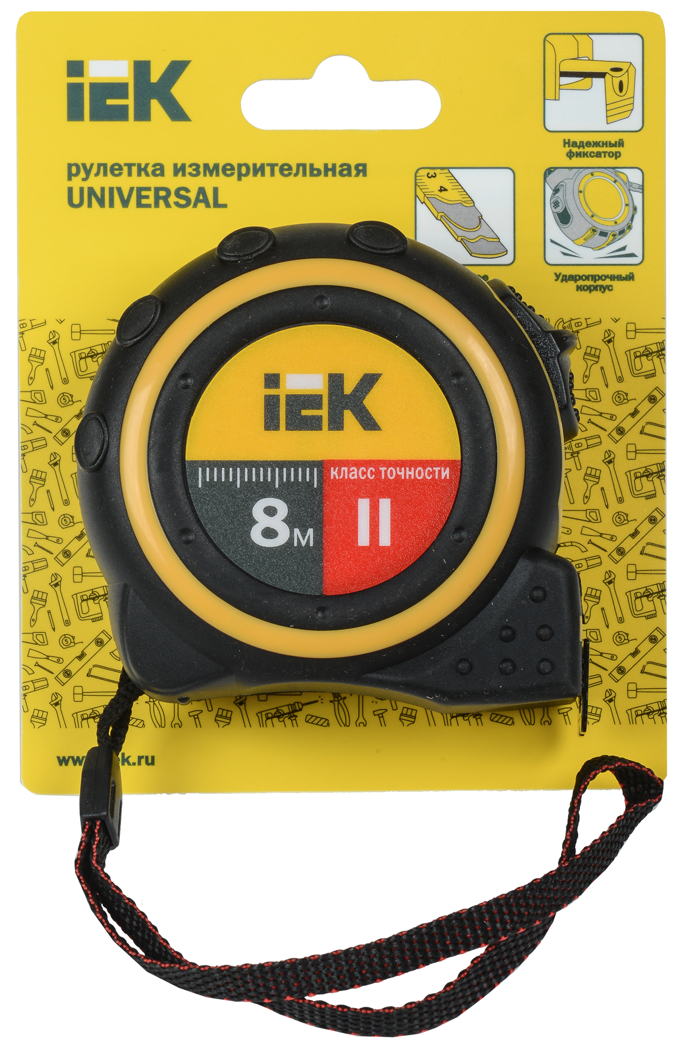 Рулетка измерительная UNIVERSAL 8м IEK - Фото 3