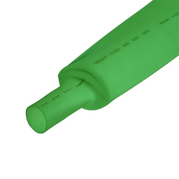 Трубка термоусаживаемая ТУТ нг 40,0/20,0мм, зеленая, упаковка 10 шт. по 1м REXANT