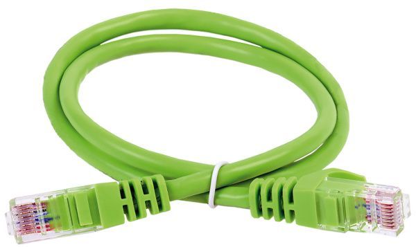 ITK Коммутационный шнур (патч-корд) кат.6А UTP LSZH 1м зеленый