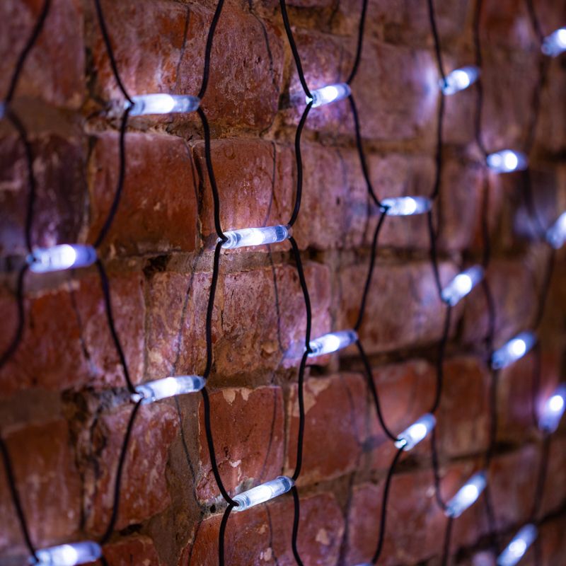 Гирлянда светодиодная Сеть 2x1,5м 288 LED БЕЛЫЙ черный каучук IP67 постоянное свечение 230В блок в комплекте NEON-NIGHT - Фото 2