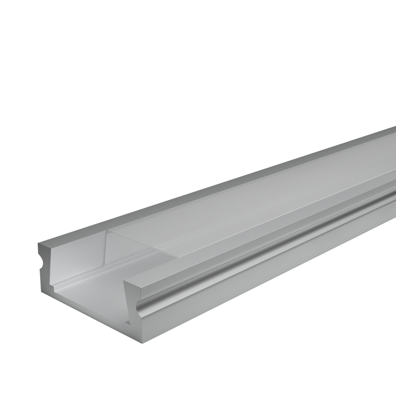 Профиль алюминиевый накладной WOLTA WAP-S-24/6/2000-A серый, 6х23.8х2000 мм готовый комплект WAP-S-24/6/2000-A