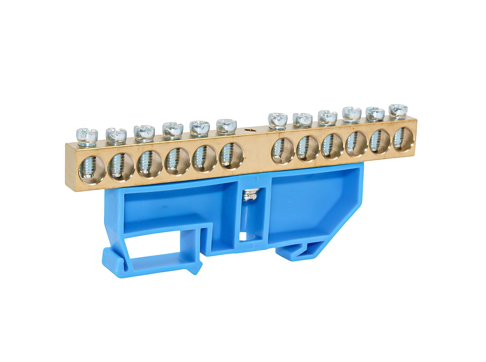 Шина N "ноль" на DIN-изоляторе СИНИЙ 8х12-12 DEKRON AN0803-0027