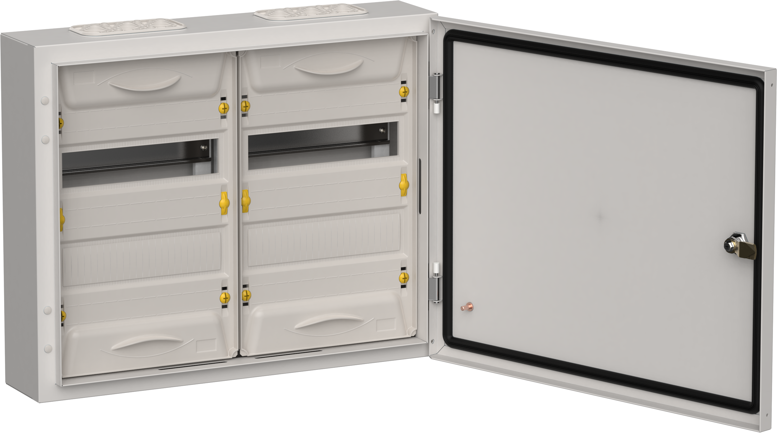 TITAN 5 Корпус металлический ЩРн-48 (2х24) 460х570х140мм IP54 серый (одна дверь) IEK TI5-50-N-2X024-54-7035