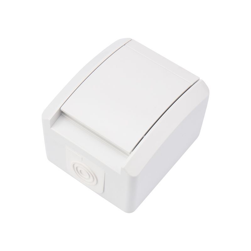 Розетка одноместная INDUSTRIAL IP54 с/з, о/у, белая KRANZ KR-78-0816