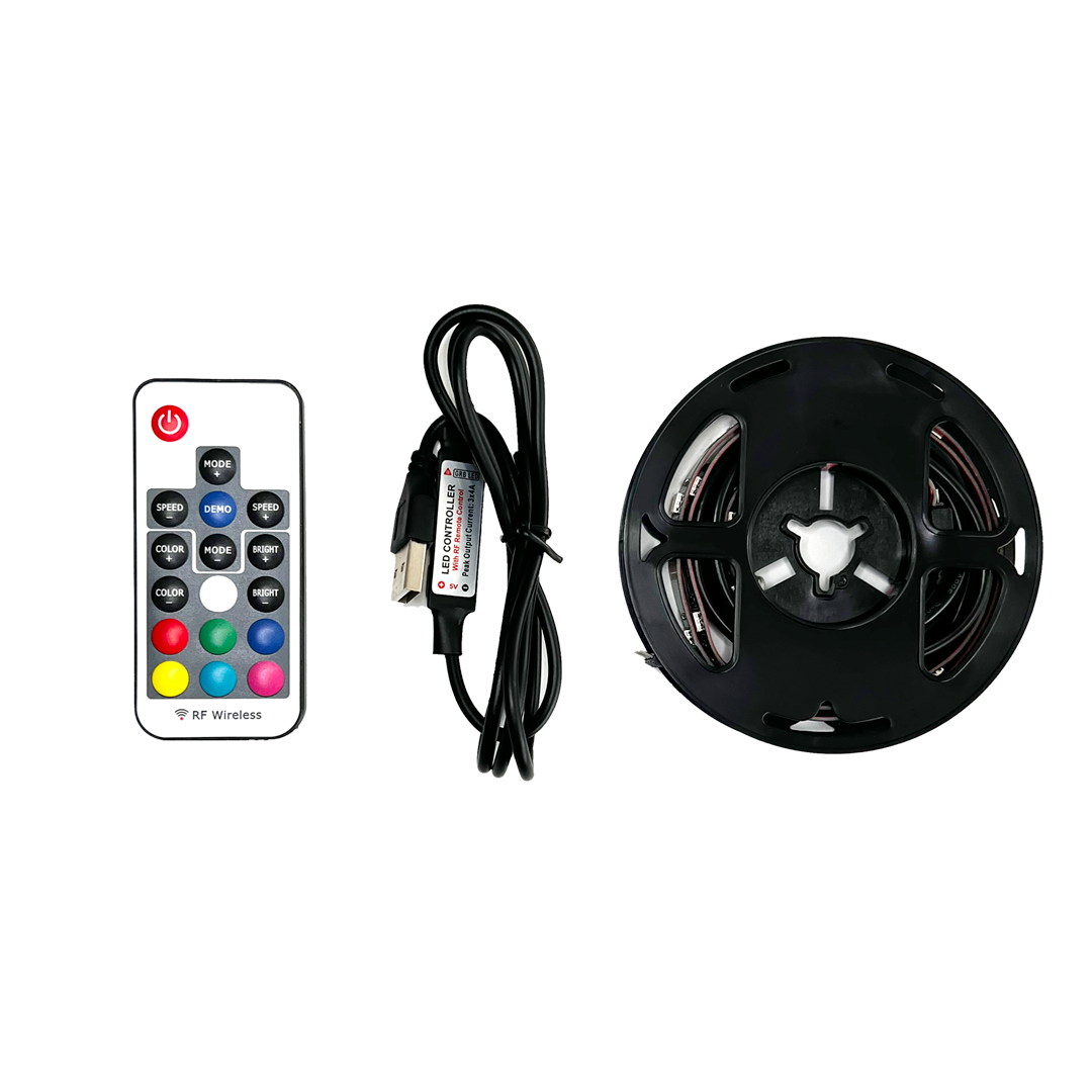 Комплект светодиодной ленты (ТВ подсветка) smd5050 30д/м 5В IP20 0,5м RGB Apeyron 10-69