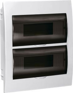 Корпус пластиковый ЩРВ-П-24 черная прозрачная дверь IP41 GENERICA MKP12-V-24-41-G