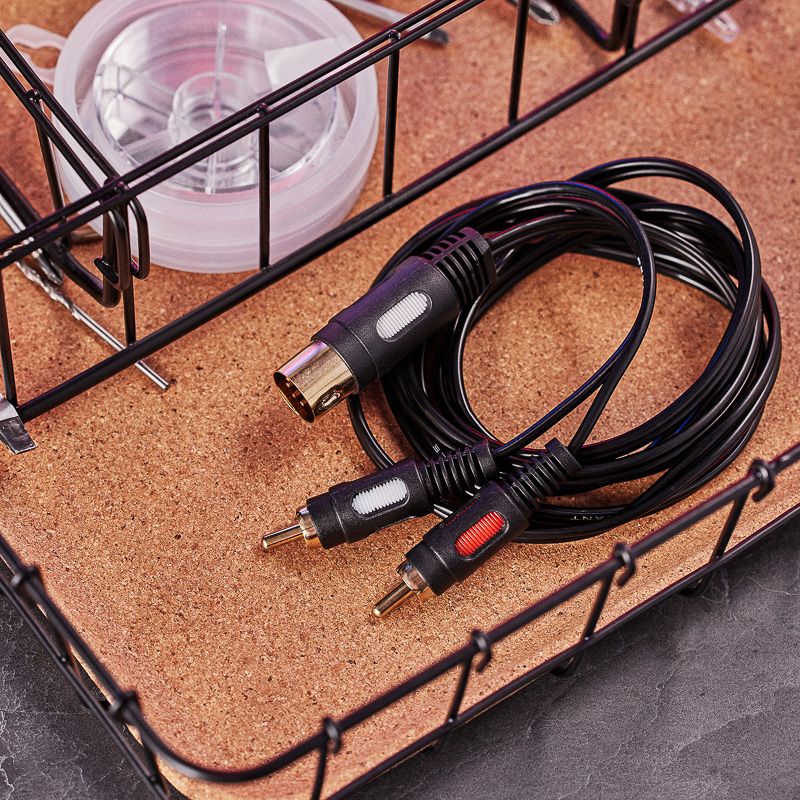 Шнур DIN 5 Pin - 2 RCA, 1,5м, Gold REXANT - Фото 2