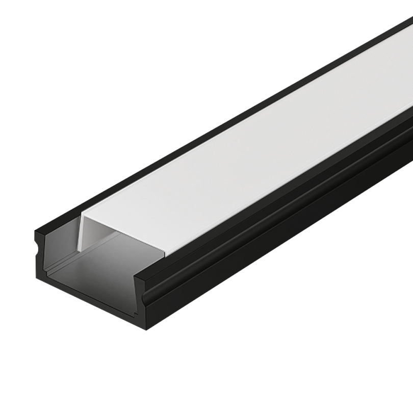 Профиль алюминиевый накладной WOLTA WAP-S-16/6/2000-BW черный/белый рассеиватель 16х6х2000мм WAP-S-16/6/2000-BW