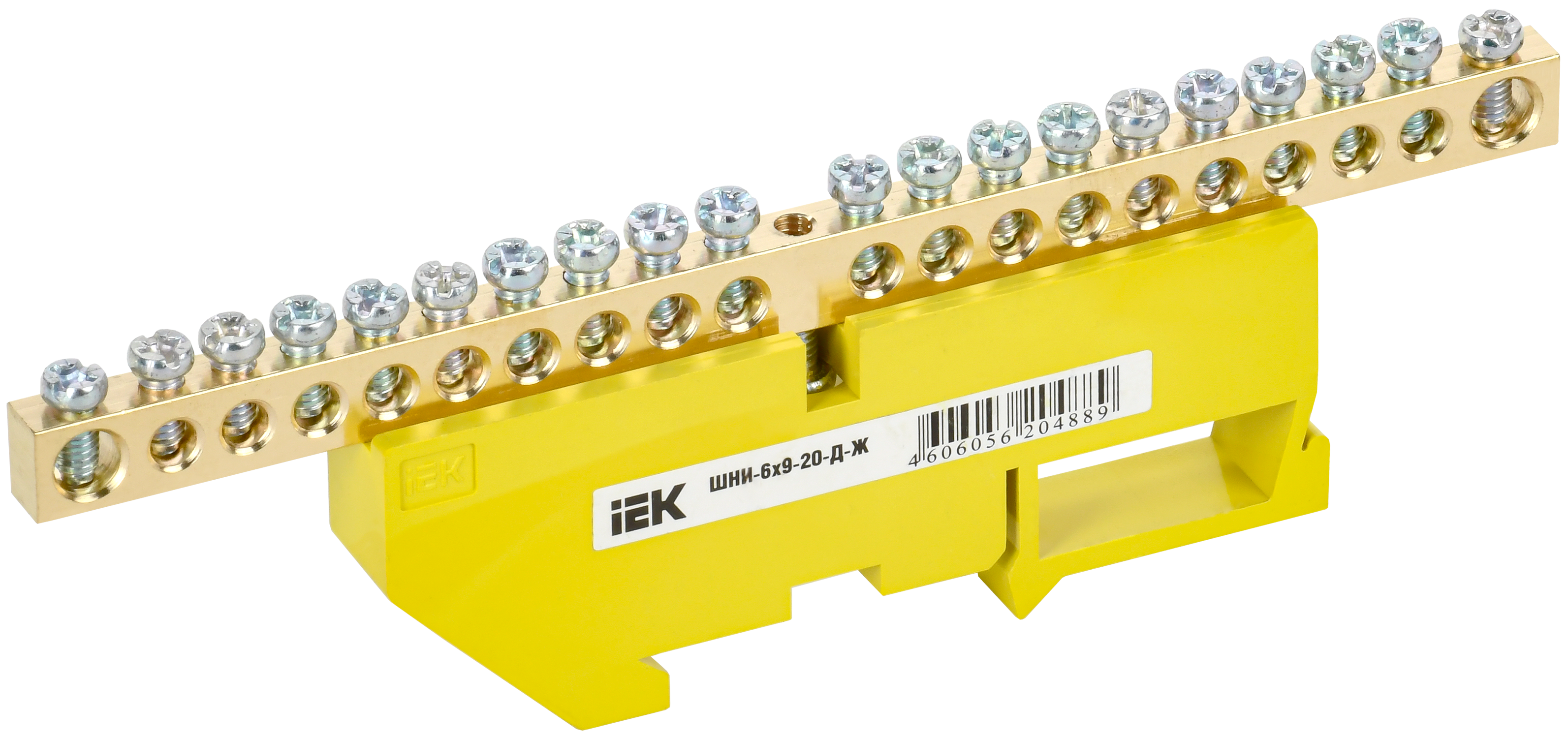 Шина PE "земля" на DIN-изол ШНИ-6х9-20-Д-Ж IEK