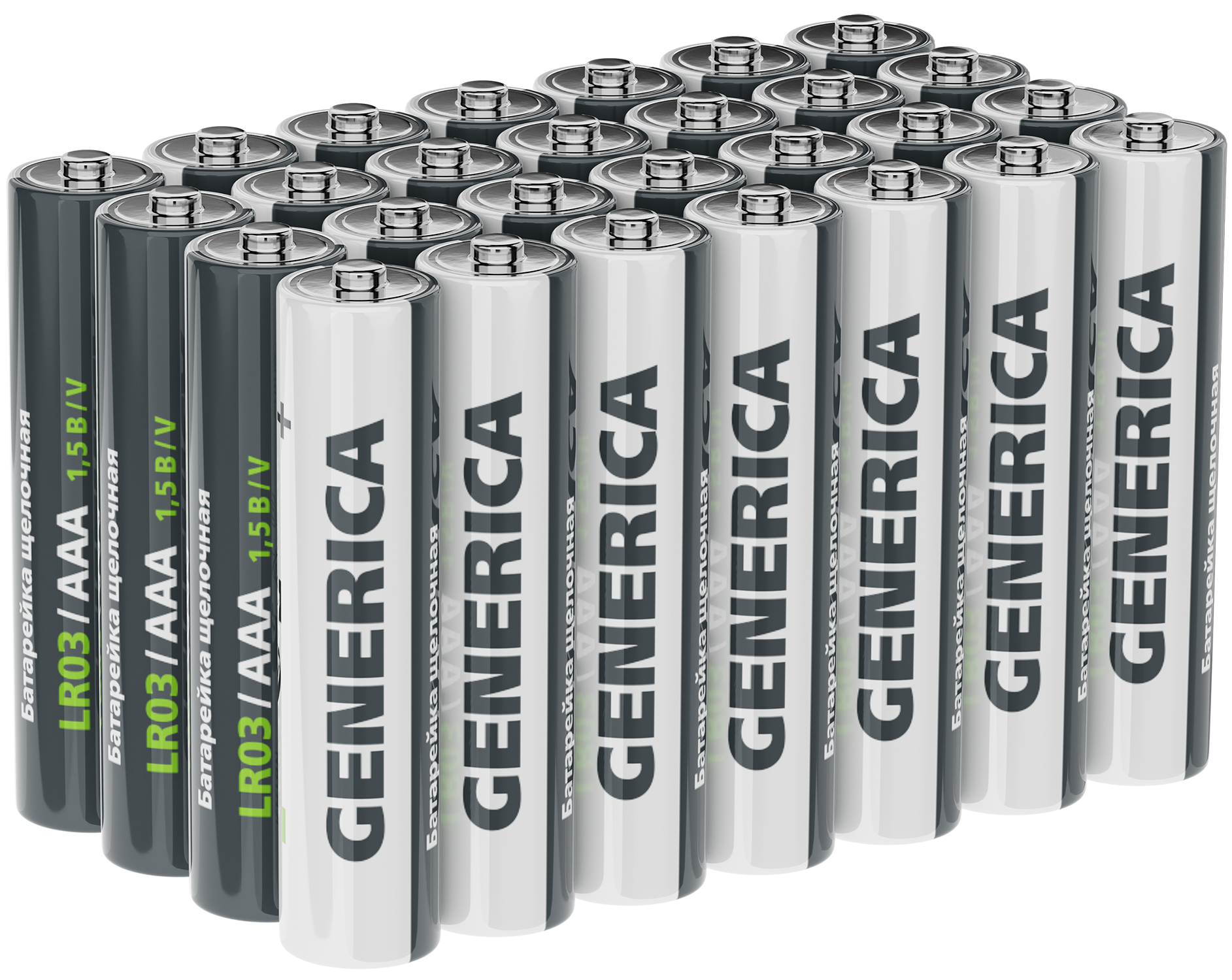 Батарейка щелочная Alkaline LR03/AAA (28/бокс) GENERICA - Фото 2