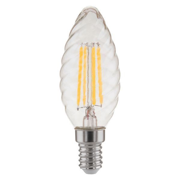 Лампа светодиодная филаментная "Свеча витая" CW35 7W 4200K E14 BL129 Elektrostandard Eurosvet