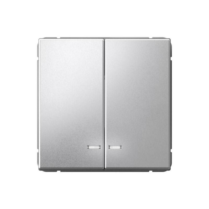 Выключатель 2-кл. ArtGallery (сх. 5а) 10AX с подсветкой механизм алюм. SE GAL000353 1823065