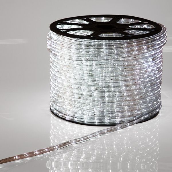 Дюралайт LED, постоянное свечение (2W) - белый, 24 LED/м Ø10мм, бухта 100м - Фото 7