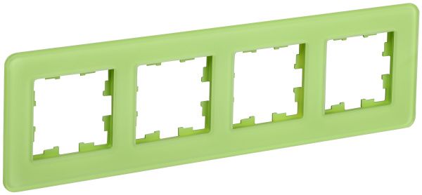 BRITE Рамка 4-местная РУ-4-2-Бр стекло эко грин RE IEK BR-M42-G-41-K06