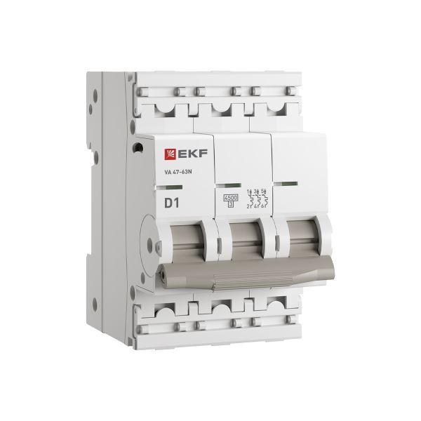 Авт. выкл. 3P 1А (D) 4,5kA ВА 47-63N EKF PROxima M634301D