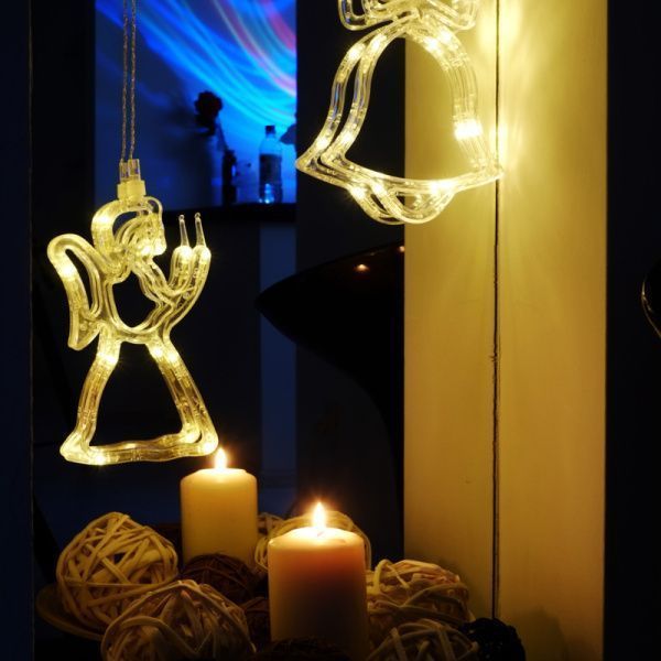 Фигура светодиодная Ангелок на присоске с подвесом, цвет ТЕПЛЫЙ БЕЛЫЙ - Фото 10